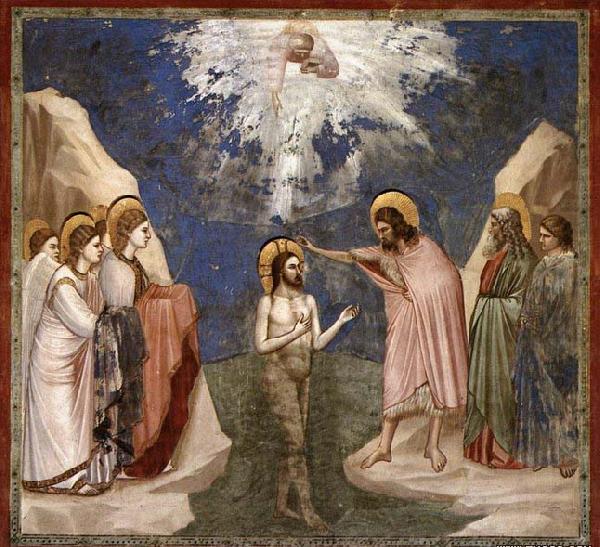 GIOTTO di Bondone Baptism of Christ oil painting picture